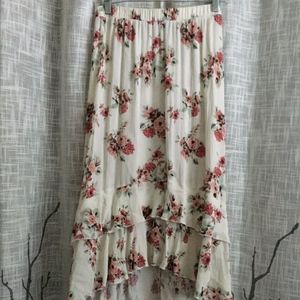 Flowered Maxi Skirt